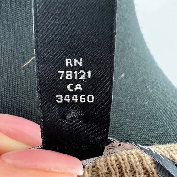 EILEEN FISHER Tan Camel Merino Wool Wide Neck Asymmetrical Pullover Sweater PS - Picture 8 of 9